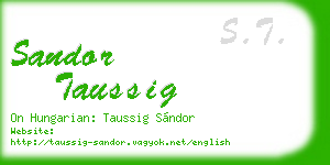 sandor taussig business card
